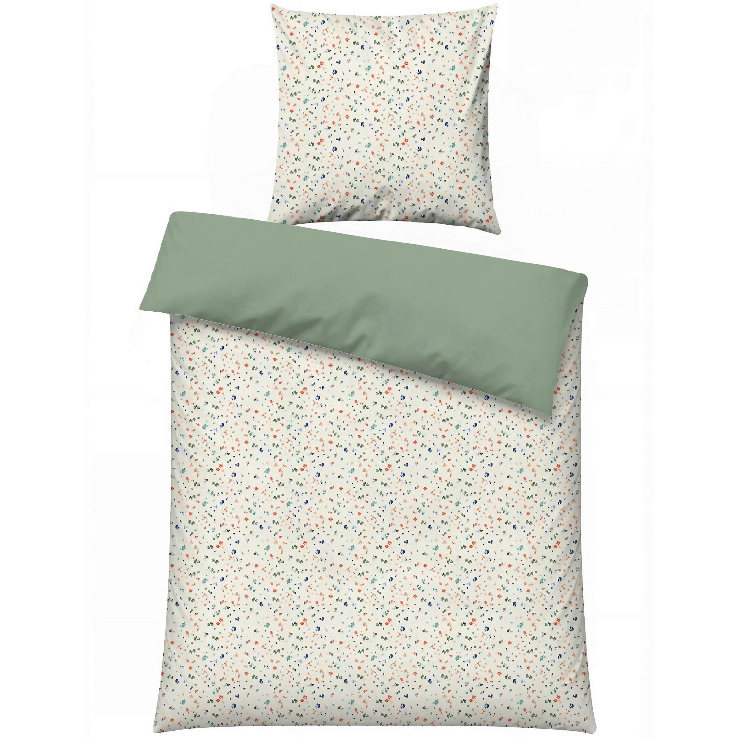 BETTWÄSCHE 135/200 cm  - Multicolor/Grün, Basics, Textil (135/200cm)