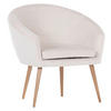 SESSEL Flachgewebe Creme    - Creme/Naturfarben, Design, Holz/Textil (73/73/66cm) - Livetastic