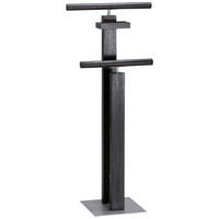 HERRENDIENER in Graphitfarben, Alufarben 45/107/28 cm   - Graphitfarben/Alufarben, KONVENTIONELL, Holz/Metall (45/107/28cm) - Hasena