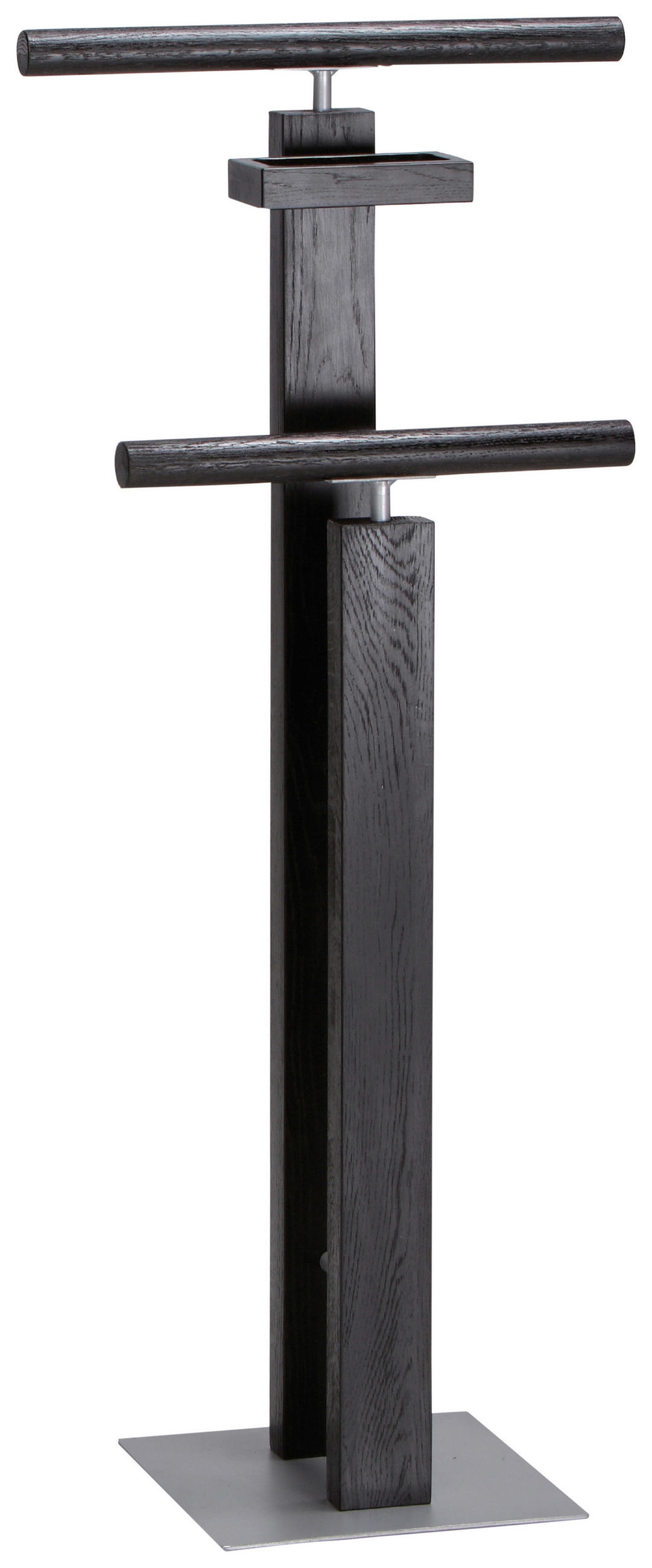 HERRENDIENER in Graphitfarben, Alufarben 45/107/28 cm   - Graphitfarben/Alufarben, KONVENTIONELL, Holz/Metall (45/107/28cm) - Hasena