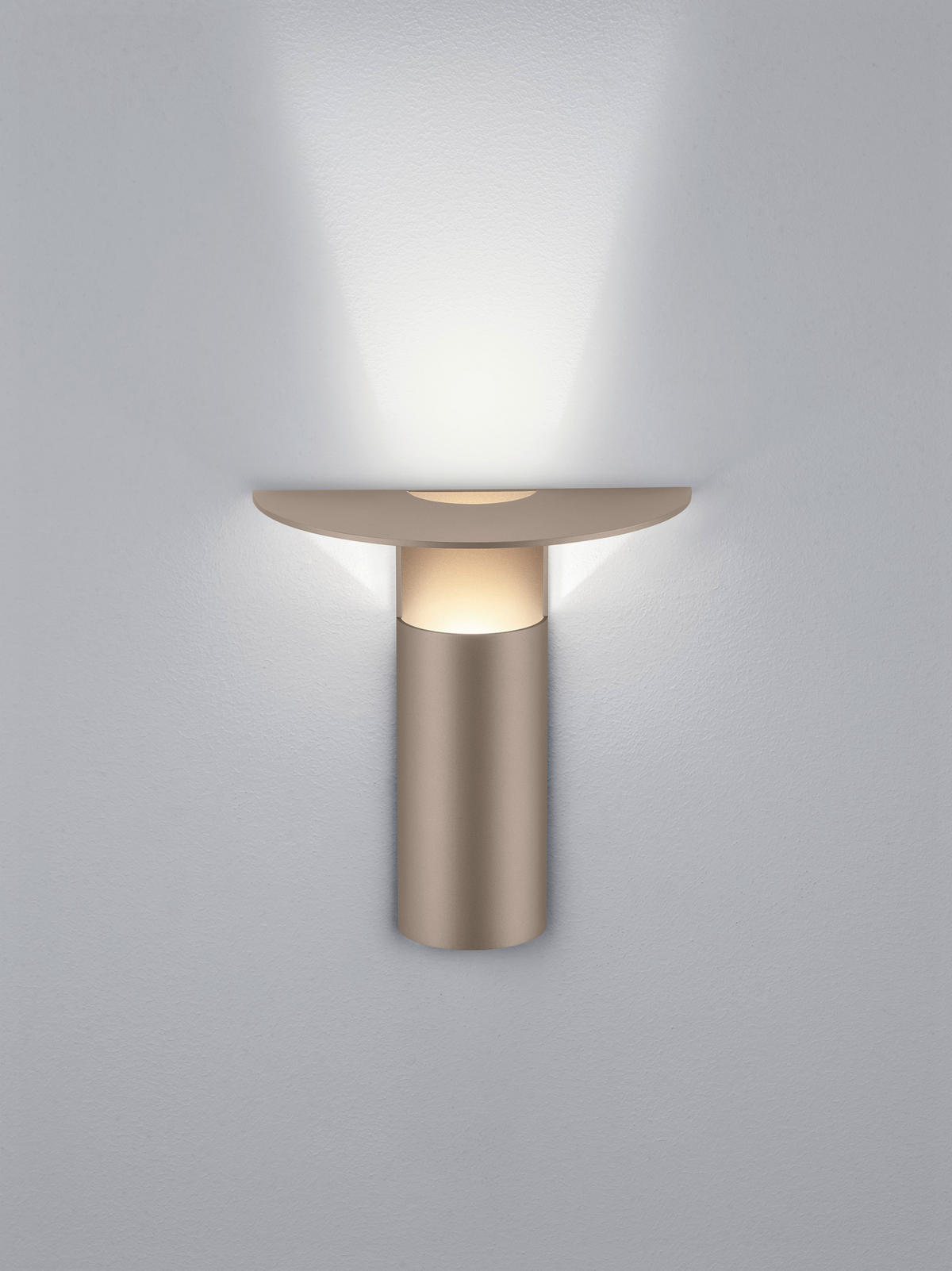 LED-WANDLEUCHTE Viya 21/20/10 cm   - Cappuccino, Design, Metall (21/20/10cm) - Helestra