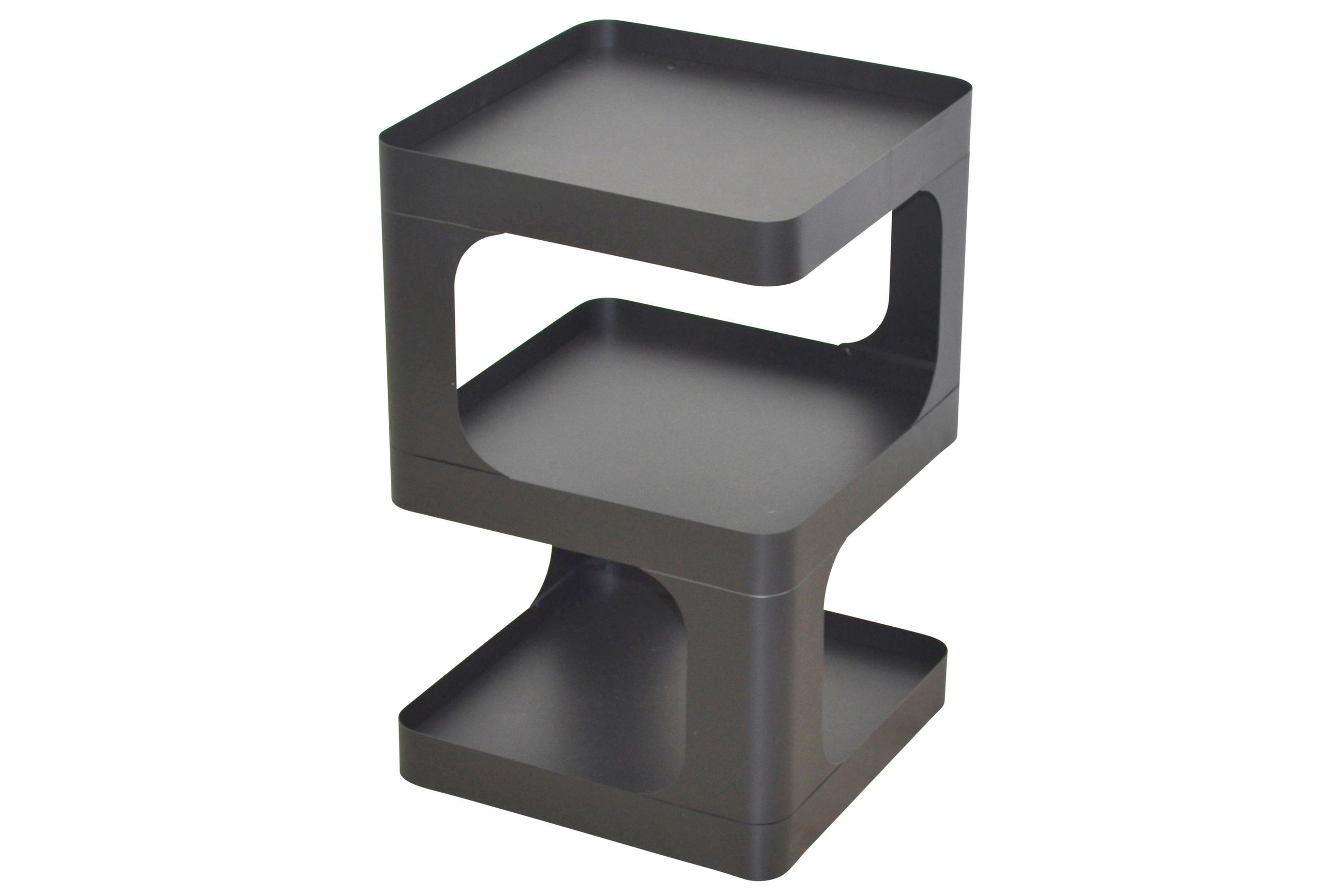 BEISTELLTISCH 35/35/55 cm Schwarz  - Schwarz, Design, Metall (35/35/55cm) - MID.YOU
