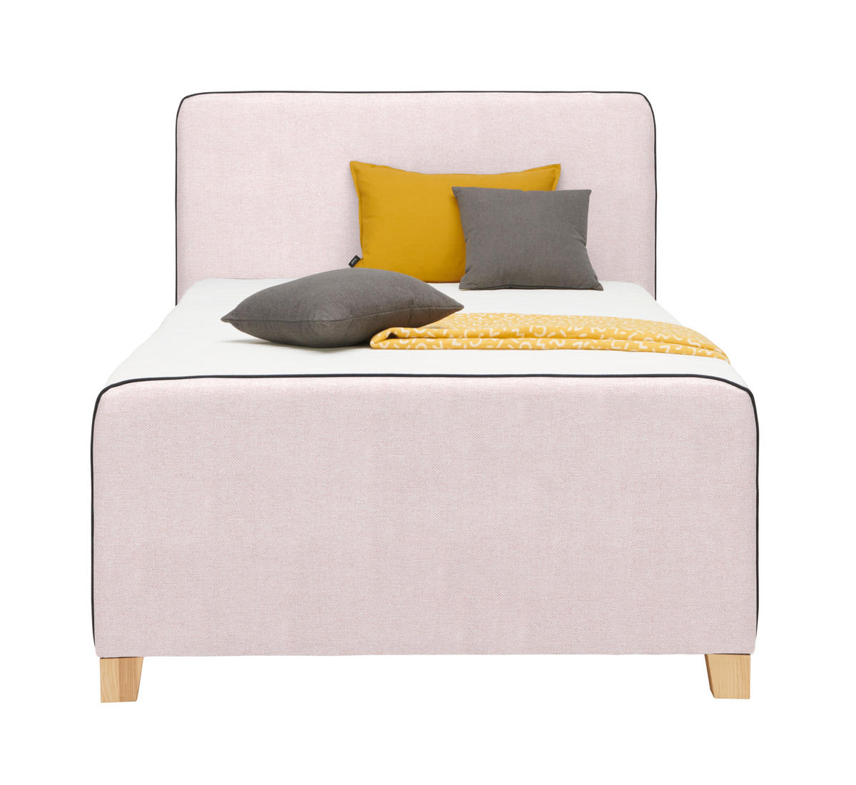 BOXBETT 140/200 cm  in Altrosa  - Eichefarben/Altrosa, Design, Holz/Holzwerkstoff (140/200cm) - Moderano