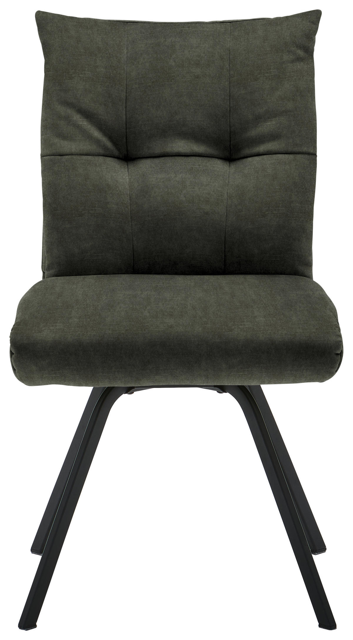 STUHL  in Velours Textil  - Waldgrün/Schwarz, Design, Textil/Metall (50/82/68cm) - Welnova