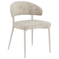 STUHL Webstoff Beige  - Beige/Grau, Trend, Textil/Metall (56/77/55cm) - MID.YOU