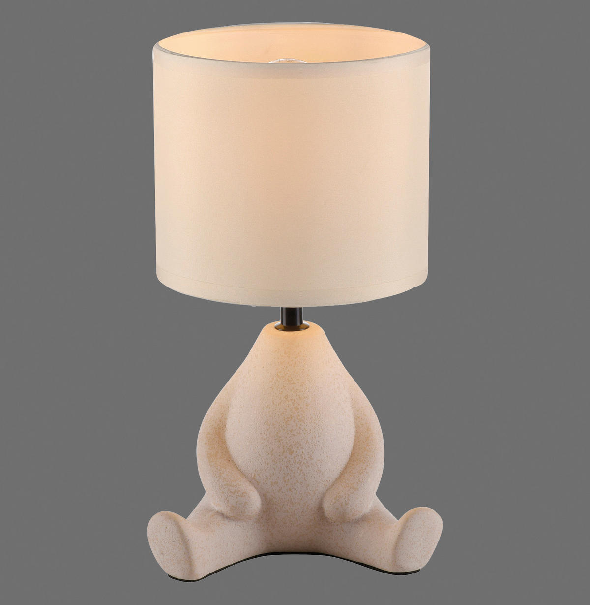 TISCHLEUCHTE 16/16/32 cm   - Beige, Trend, Keramik/Textil (16/16/32cm)