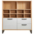 HIGHBOARD  in 131,6/147,2/35 cm  - Dunkelgrau/Eiche Artisan, MODERN, Holzwerkstoff/Metall (131,6/147,2/35cm) - Xora
