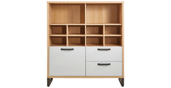 HIGHBOARD  in 131,6/147,2/35 cm  - Dunkelgrau/Eiche Artisan, MODERN, Holzwerkstoff/Metall (131,6/147,2/35cm) - Xora