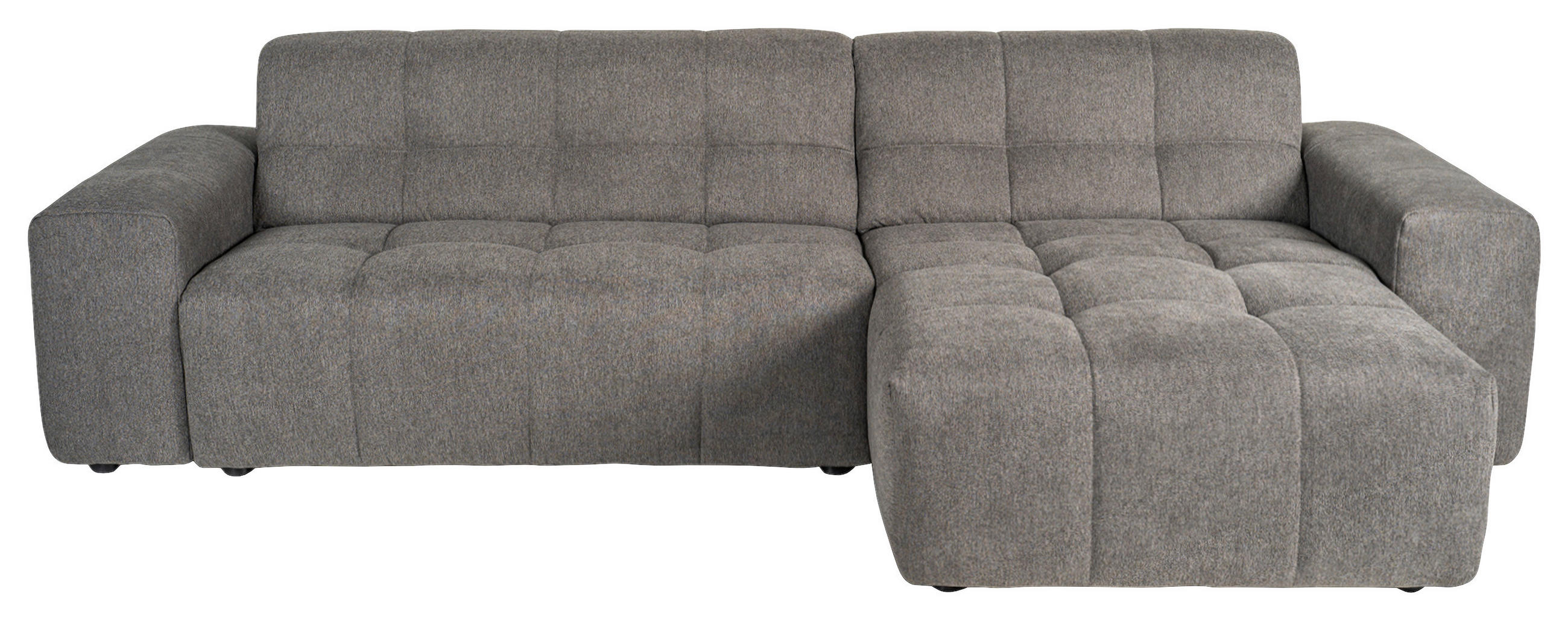 ECKSOFA Taupe Webstoff  - Taupe/Schwarz, KONVENTIONELL, Kunststoff/Textil (301/160cm) - Carryhome