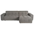 ECKSOFA Taupe Webstoff  - Taupe/Schwarz, KONVENTIONELL, Kunststoff/Textil (301/160cm) - Carryhome