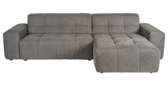 ECKSOFA Taupe Webstoff  - Taupe/Schwarz, KONVENTIONELL, Kunststoff/Textil (301/160cm) - Carryhome