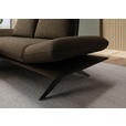 ECKSOFA  in Flachgewebe Dunkelbraun  155/234 cm  - Dunkelbraun/Schwarz, Design, Textil/Metall (155/234cm) - Dieter Knoll