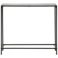 KONSOLENTISCH Schwarz  - Schwarz, Basics, Glas/Metall (80/30/70cm) - Xora