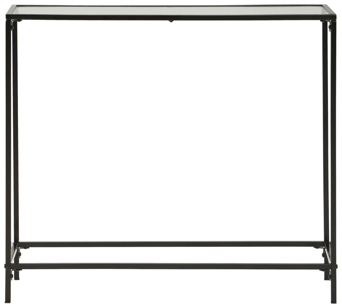 KONSOLENTISCH Schwarz  - Schwarz, Basics, Glas/Metall (80/30/70cm) - Xora