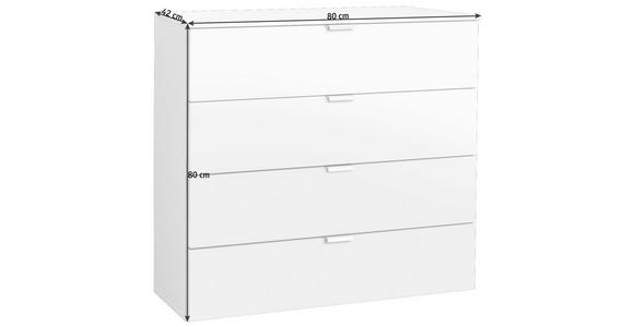 KOMMODE 80/80/42 cm - Alufarben/Graphitfarben, Design, Holzwerkstoff/Metall (80/80/42cm) - Hom`in