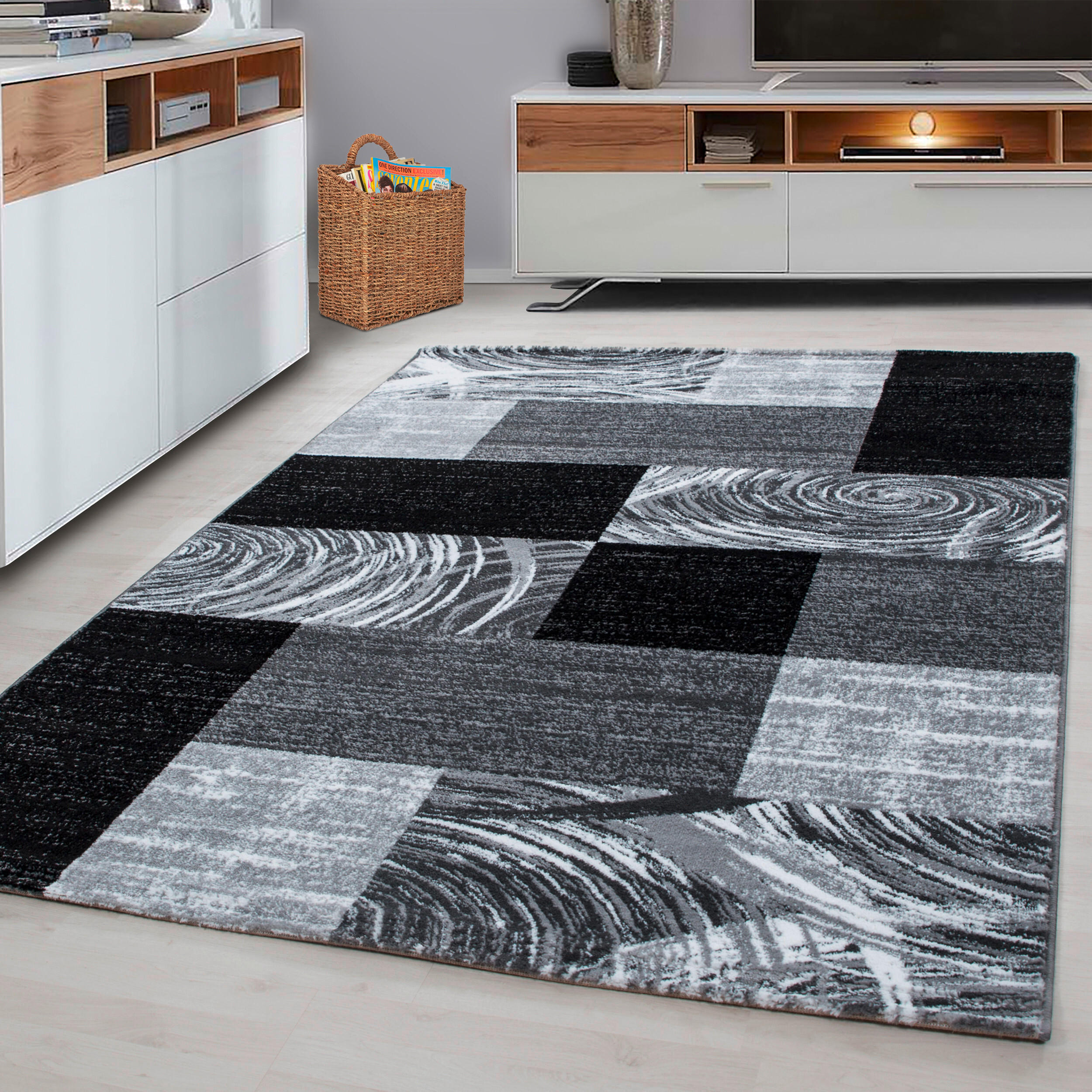 FLATVÄVD MATTA 240/340 cm Parma  - svart, Design, textil (240/340cm) - Novel