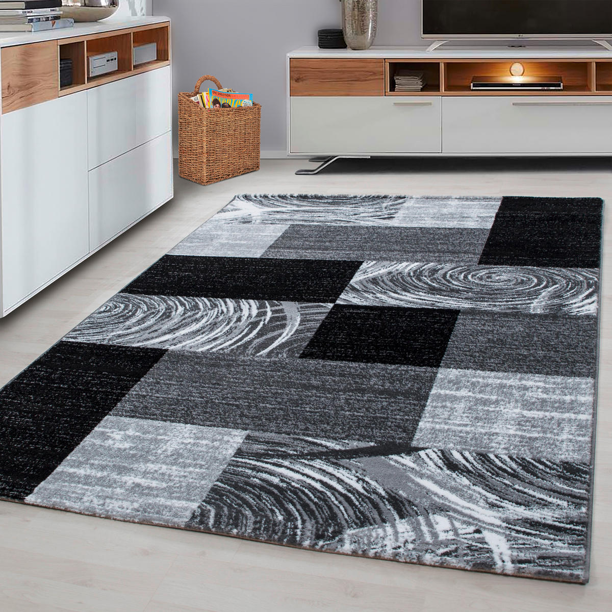 FLACHWEBETEPPICH 240/340 cm Parma Schwarz  - Schwarz, Design, Textil (240/340cm) - Novel