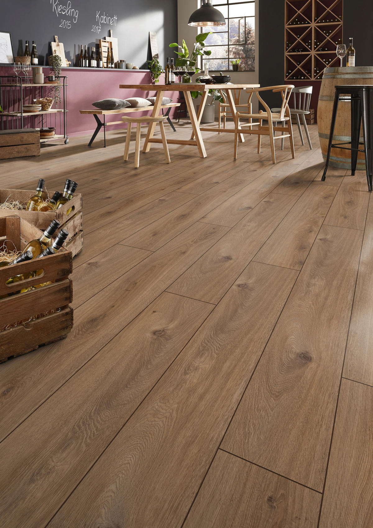 LAMINATBODEN Exquisit  - Eichefarben, KONVENTIONELL, Holz (138.0/19.3/0.8cm)