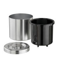 EISEIMER - Seidengrau, Basics, Kunststoff/Metall (18,5/18,5/21cm)