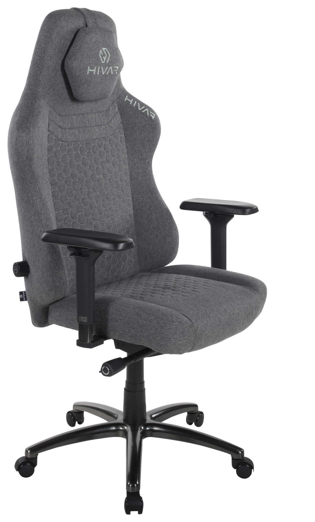 ORBICAL XL Nebulon Obsidian Schwarz Hochglanz, Anthrazit, Grau Metall, Textil   - Schwarz Hochglanz/Anthrazit, LIFESTYLE, Textil/Metall (81/147/72cm) - HIVAR