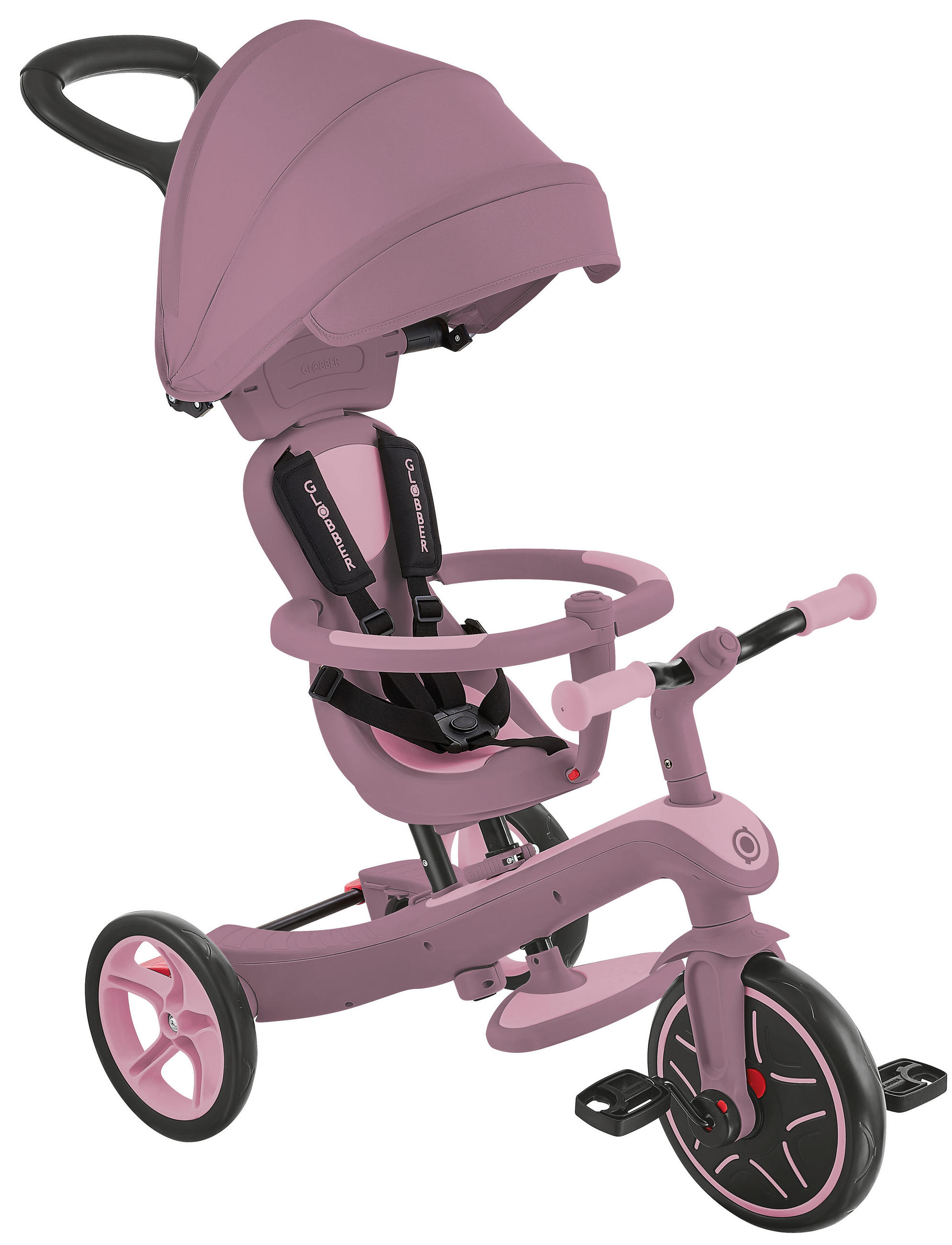 Globber Dreirad Explorer Trike 4in1 Eco Beere 47x97.5x95 cm