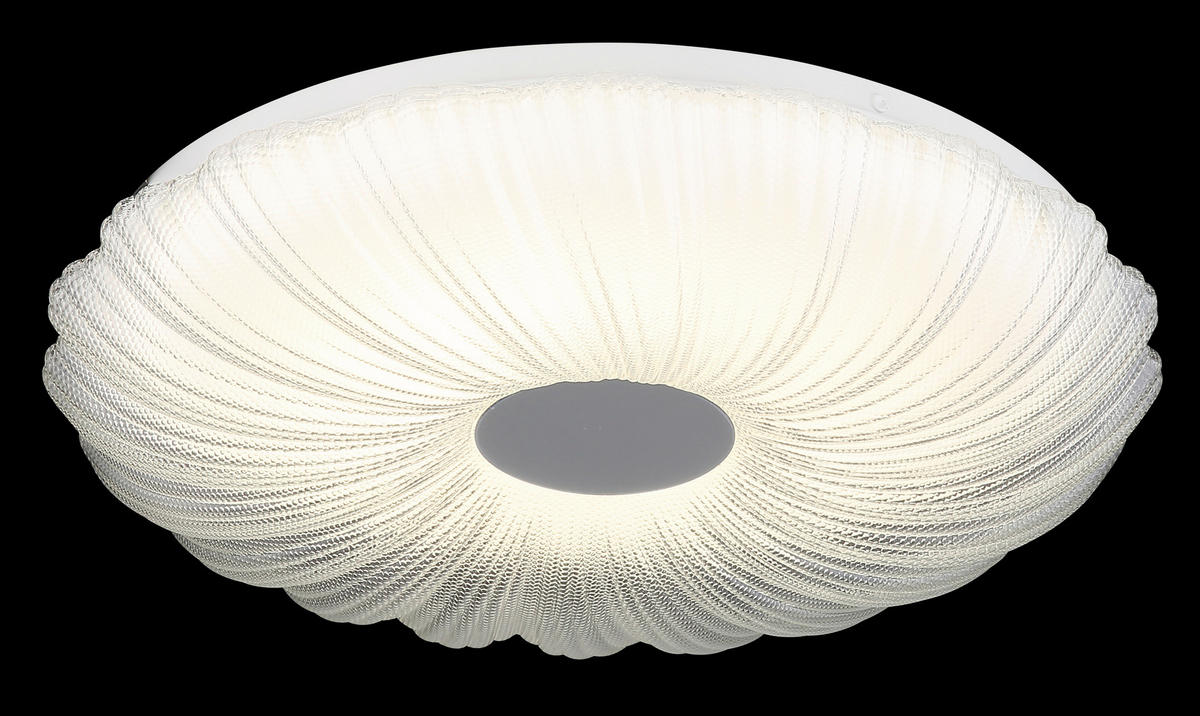 LED-DECKENLEUCHTE 38/7 cm   - Opal/Weiß, KONVENTIONELL, Kunststoff/Metall (38/7cm) - Globo