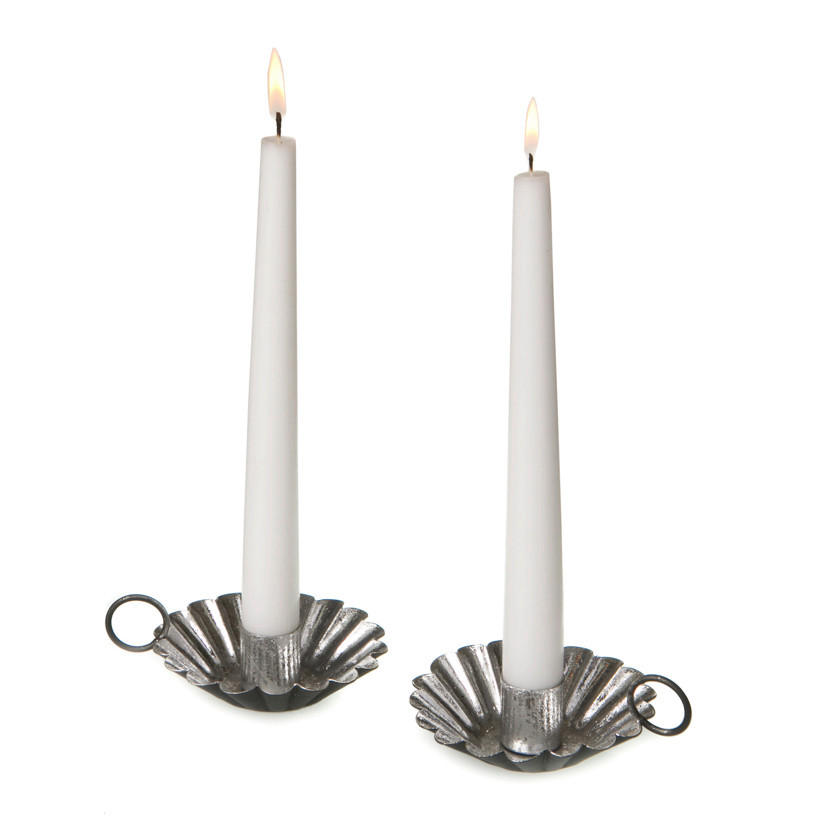 LJUSSTAKE - silver/svart, Basics, metall (9,5/5cm)