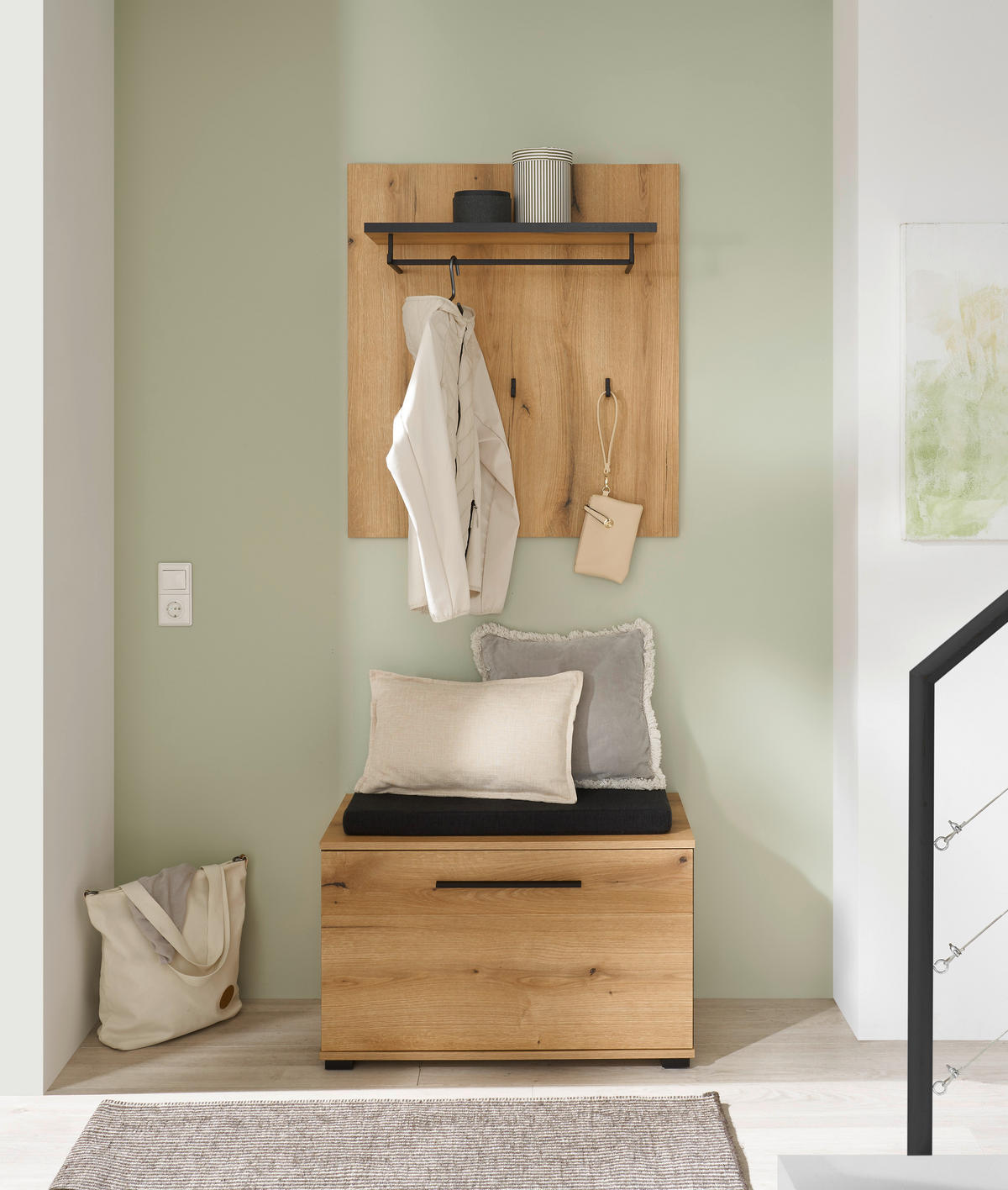 GARDEROBE 3-teilig  in 80/200/39 cm  - Eichefarben, MODERN, Holzwerkstoff (80/200/39cm) - MID.YOU