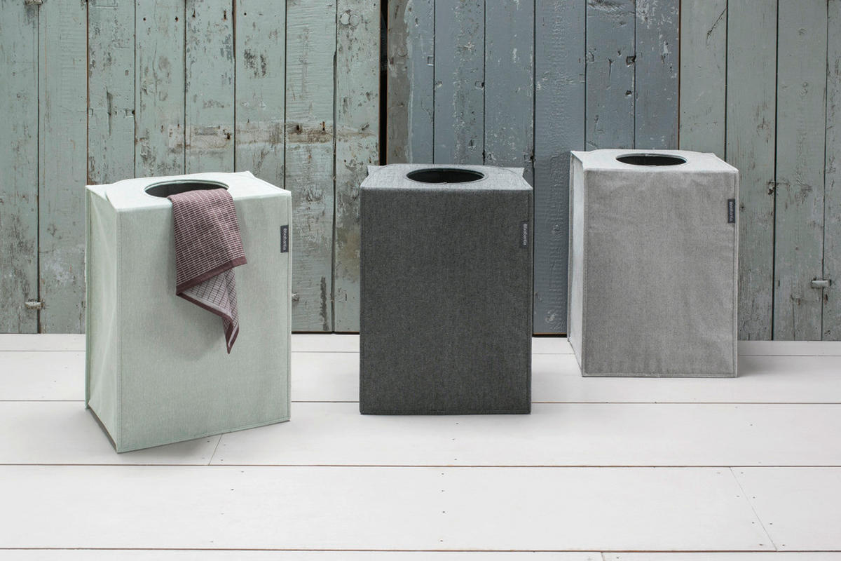 PRÁDELNÍ KOŠ - šedá, Design, textil (40,5/54/29,5cm) - Brabantia