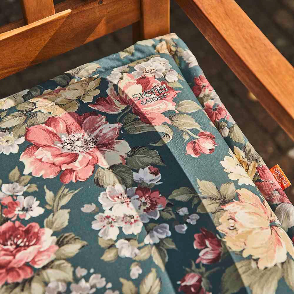 BANKAUFLAGE Blume  - Petrol, KONVENTIONELL, Textil (44/8/110cm) - Siena Garden