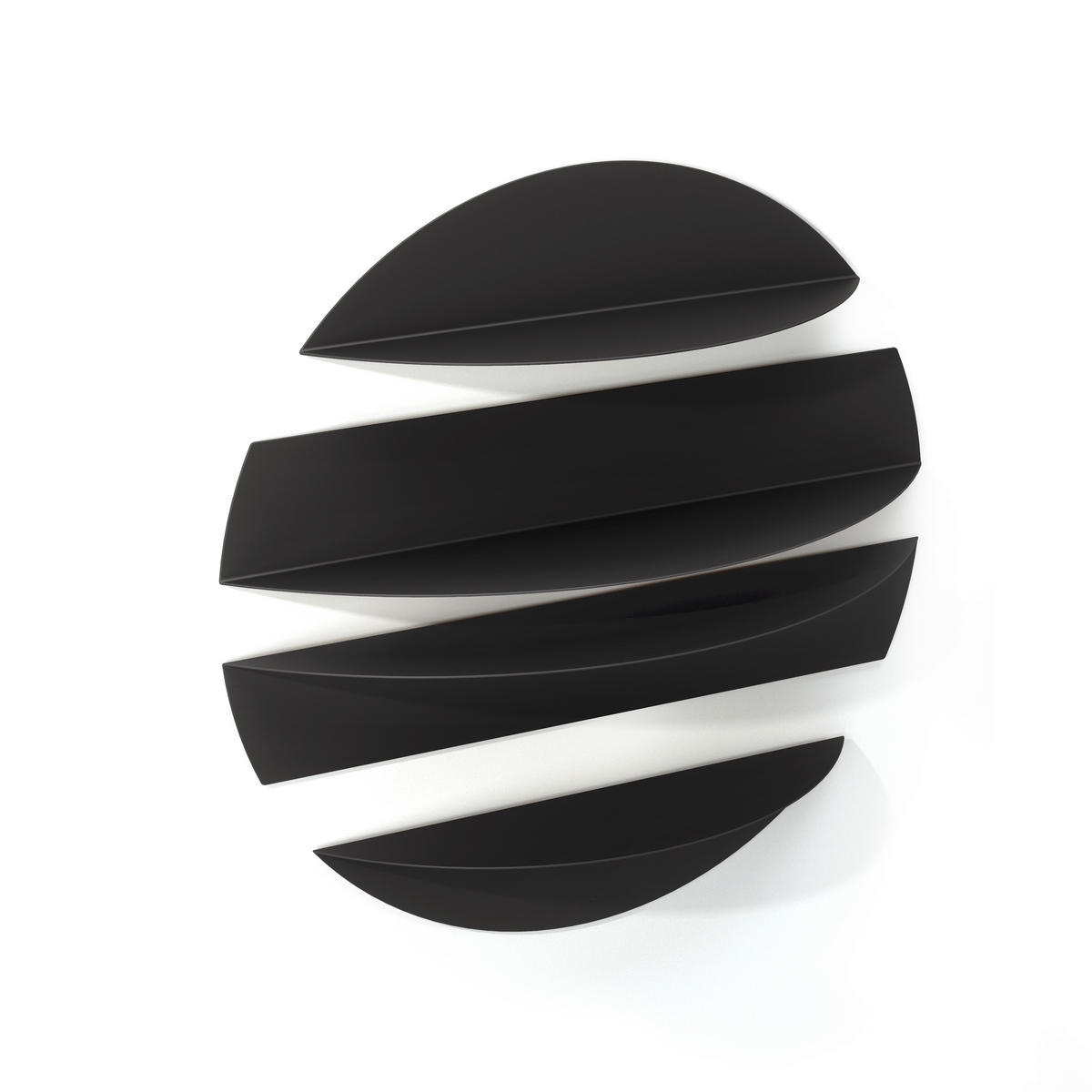 NÁSTĚNNÝ REGÁL, černá, 76/76/19 cm - černá, Basics, kov (76/76/19cm) - Umbra