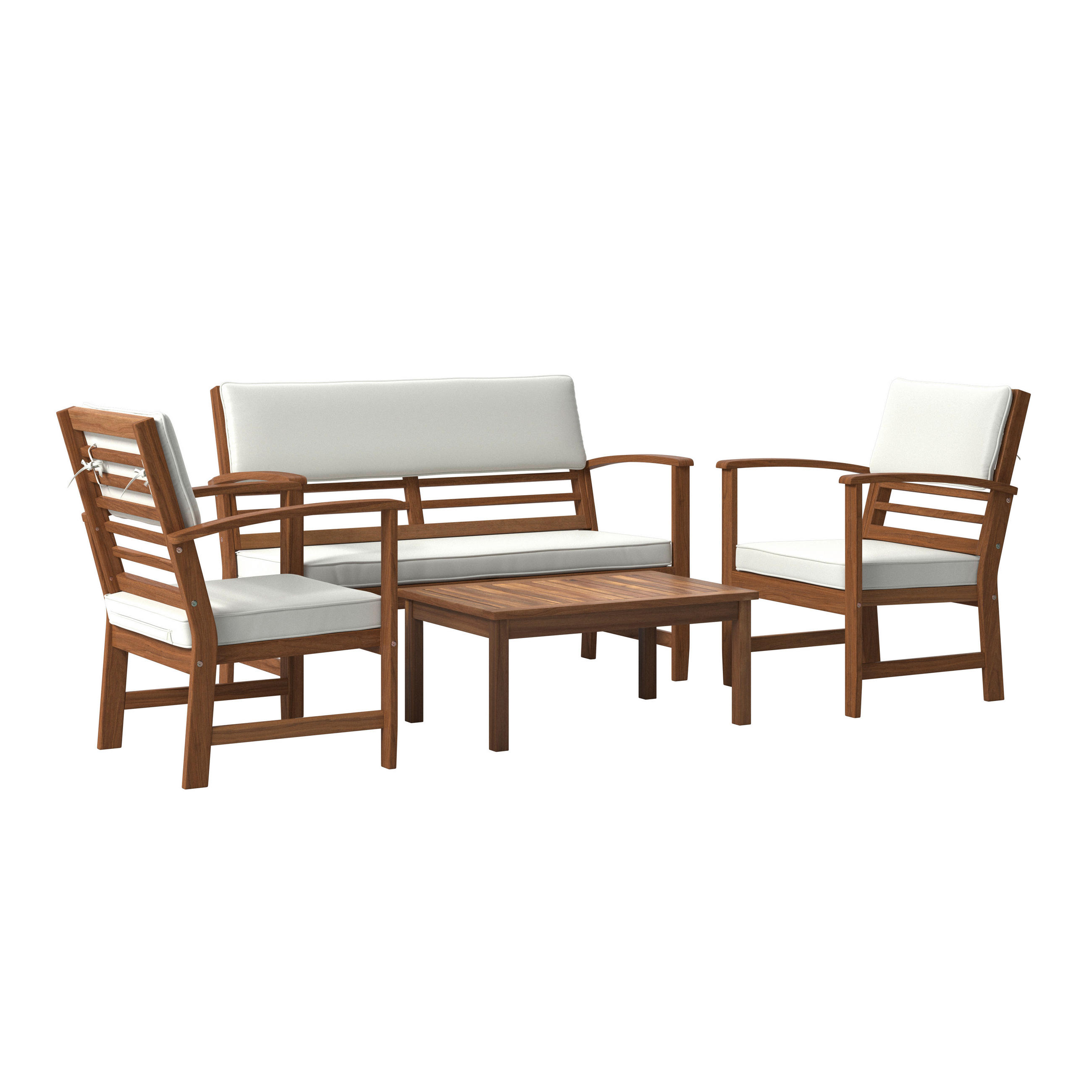 LOUNGEGARNITUR   80/50/33 cm  - Taupe/Naturfarben, Modern, Holz/Wellpappe (80/50/33cm) - Ambia Garden