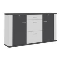 SIDEBOARD  in 194/107/42 cm  - Chromfarben/Graphitfarben, Design, Holzwerkstoff (194/107/42cm) - Xora