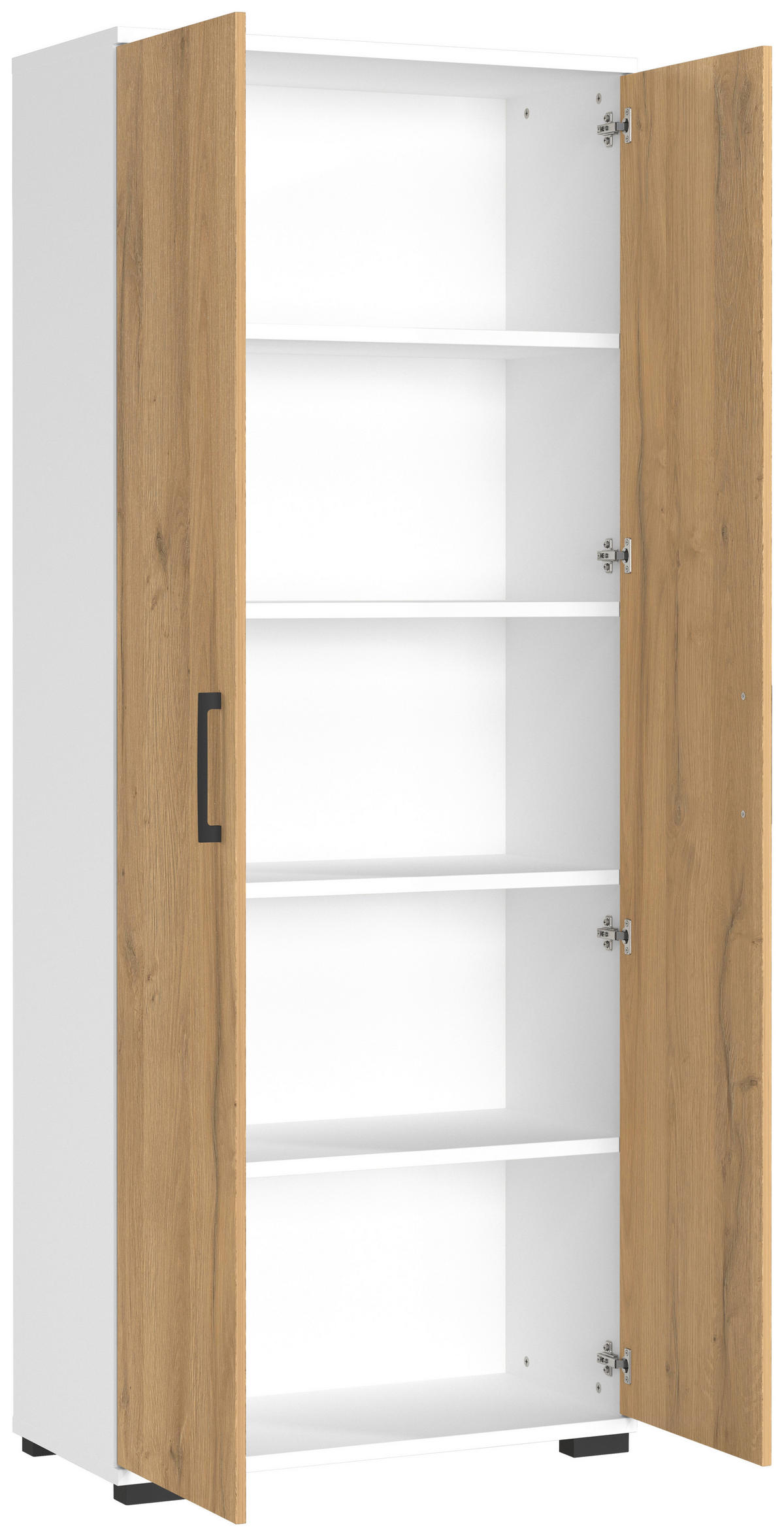 AKTENSCHRANK Weiß, Eichefarben  - Eichefarben/Weiß, MODERN, Holzwerkstoff (80/200/40cm) - Germania