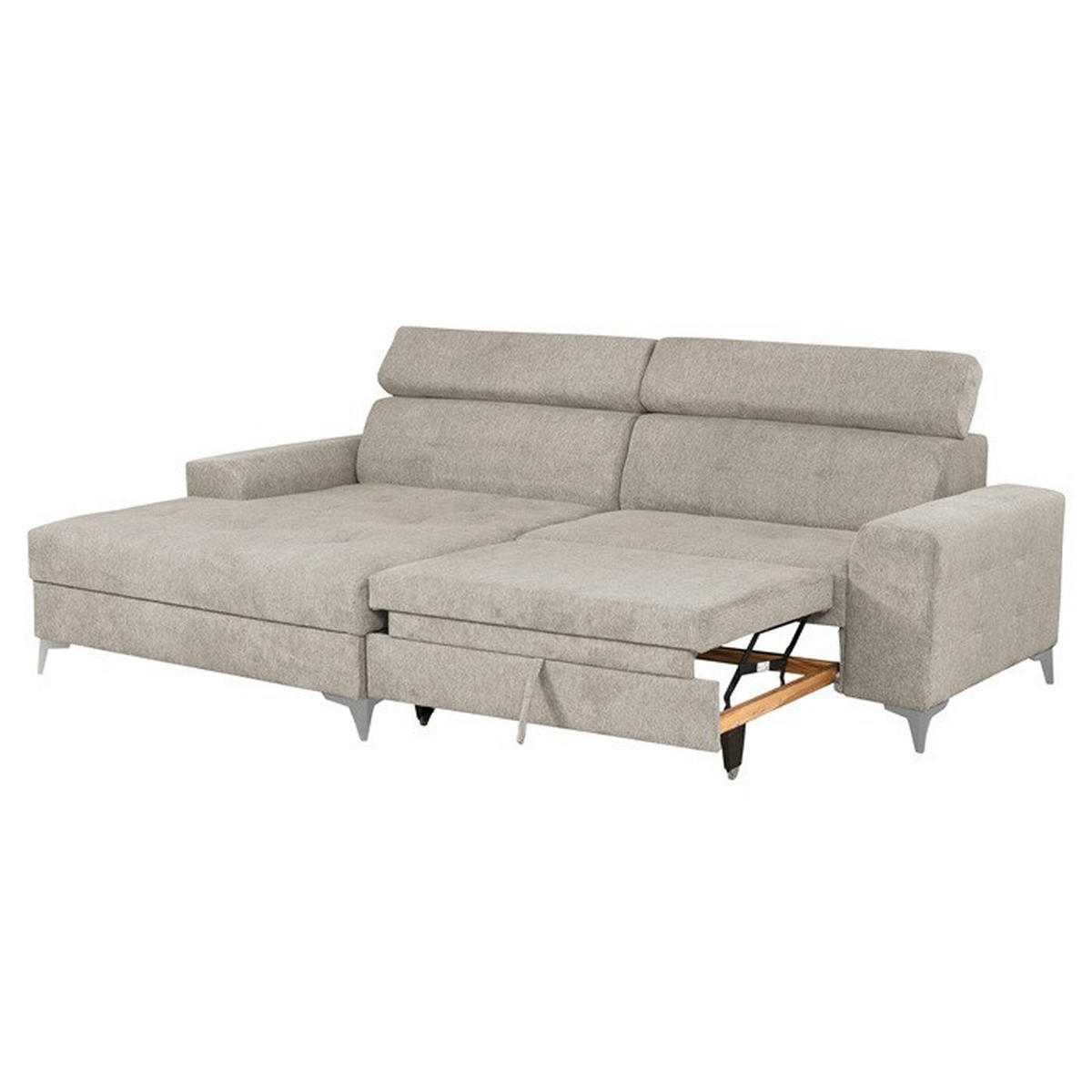 Colțar Extensibil, textil, bej - bej, Design, textil (175/95/270cm) - Carryhome