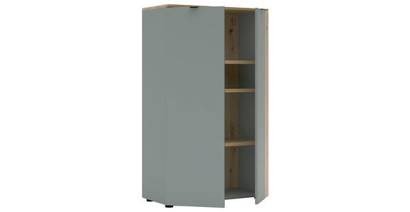 HIGHBOARD  75/127/38 cm  - Schilfgrün/Schwarz, KONVENTIONELL, Holzwerkstoff/Metall (75/127/38cm) - Voleo
