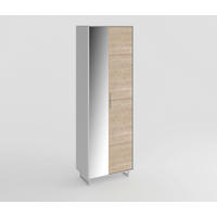 PREDSIEŇOVÁ SKRIŇA, kašmírová, dub bianco, dub, 70/197/40 cm - kašmírová/dub bianco, Design, kov/drevo (70/197/40cm) - Livetastic