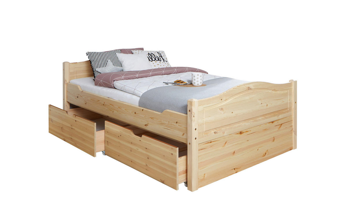 STAURAUMBETT 120/200 cm  Naturfarben   - Naturfarben, Modern, Holz (120/200cm) - MID.YOU