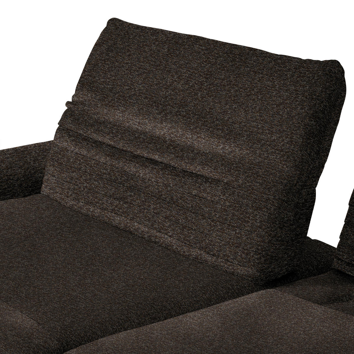ECKSOFA  in Bouclé Dunkelbraun  170-195/280 cm  - Dunkelbraun/Schwarz, Design, Textil/Metall (170-195/280cm) - Dieter Knoll