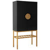 HIGHBOARD  in 80/162/37 cm  - Eichefarben/Schwarz, Design, Holz/Holzwerkstoff (80/162/37cm)