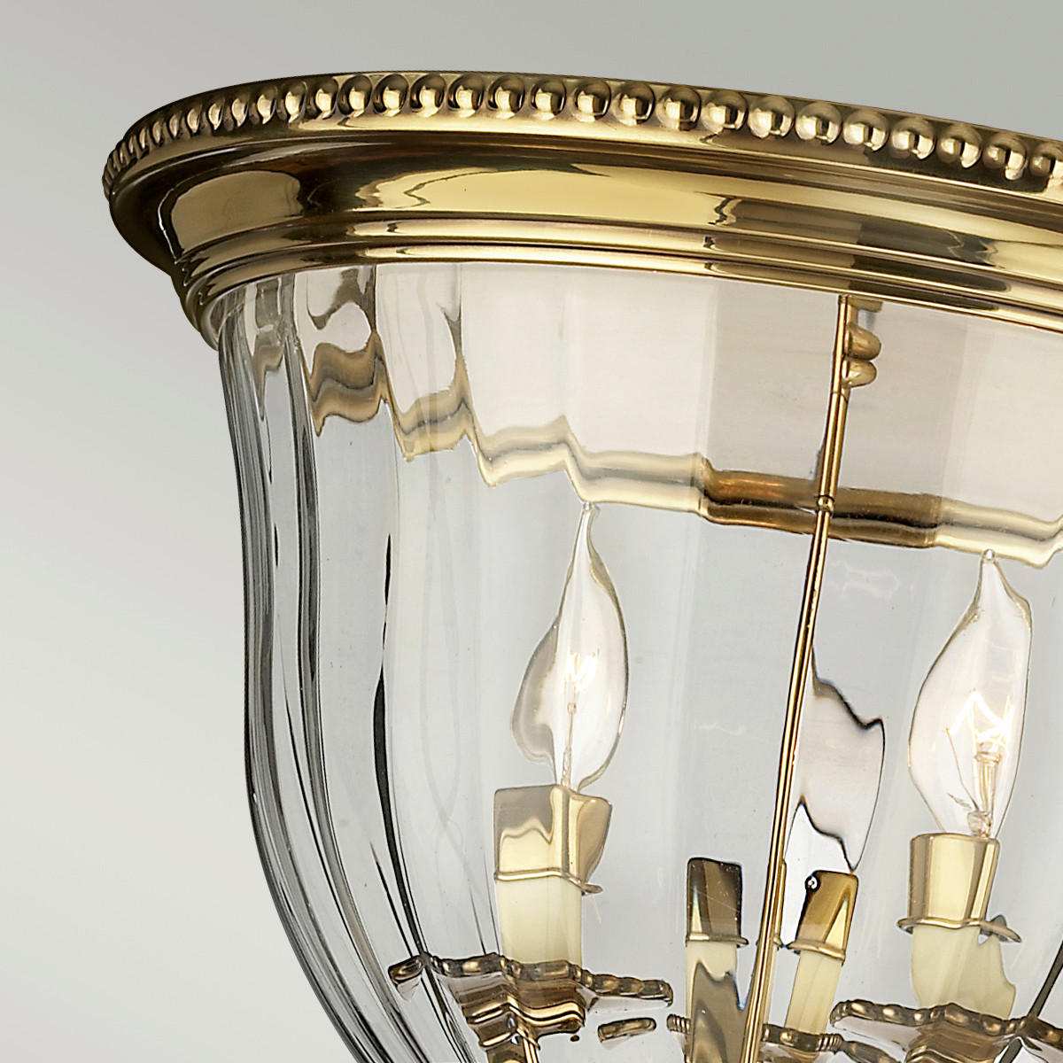 DECKENLEUCHTE Cambridge 36.9/31.5 cm   - Messingfarben, LIFESTYLE, Glas/Metall (36.9/31.5cm) - Elstead Lighting