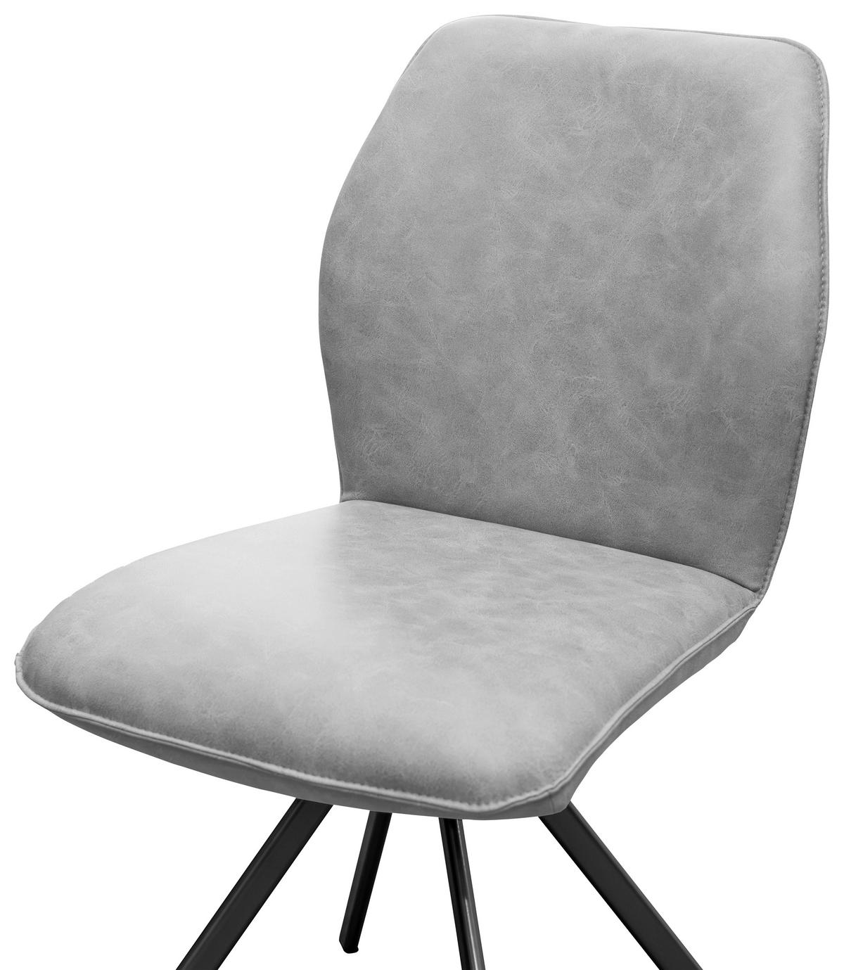 STUHL  Stoffauswahl Webstoff  Grau  - Schwarz/Grau, MODERN, Textil/Metall (50/64/87cm) - Livetastic