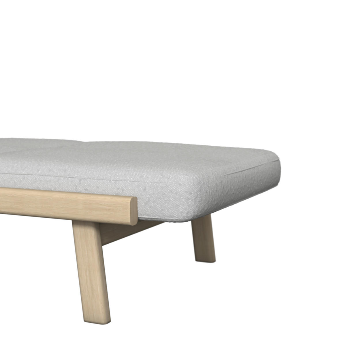 SONNENLIEGE 205/38,5/80 cm Esche  - Taupe/Sandfarben, ROMANTIK / LANDHAUS, Holz/Textil (205/38,5/80cm) - Dieter Knoll