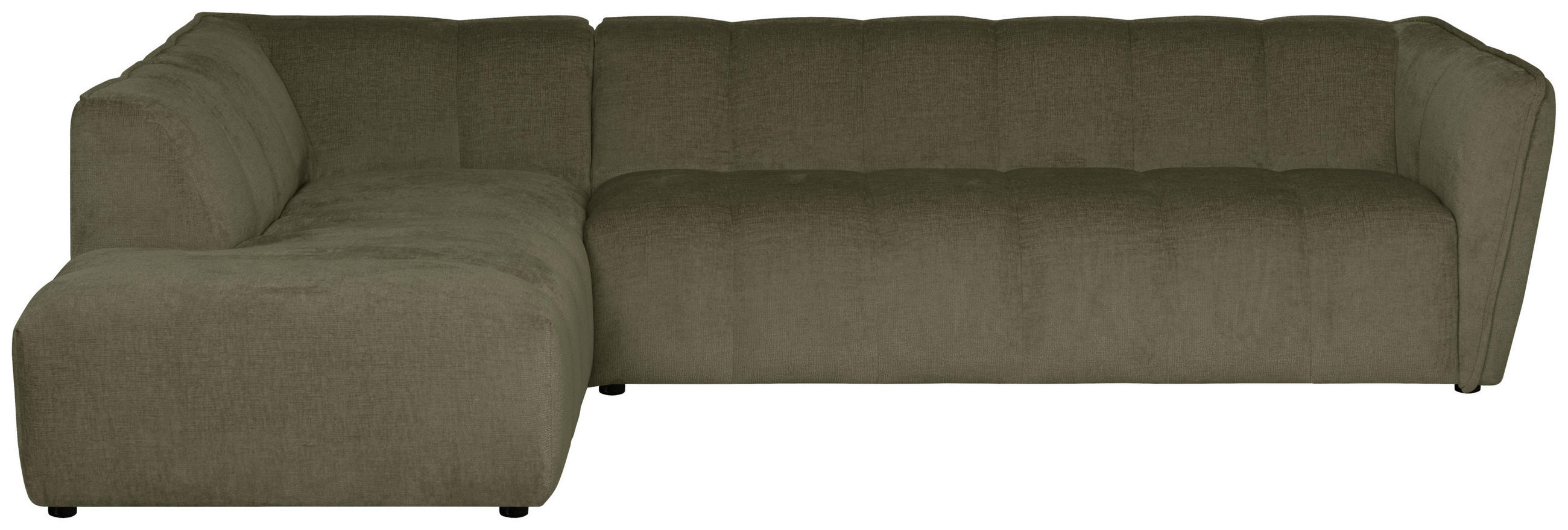 ECKSOFA  LIVOLI Grün Chenille  - Schwarz/Grün, Design, Textil (218/290cm) - MID.YOU