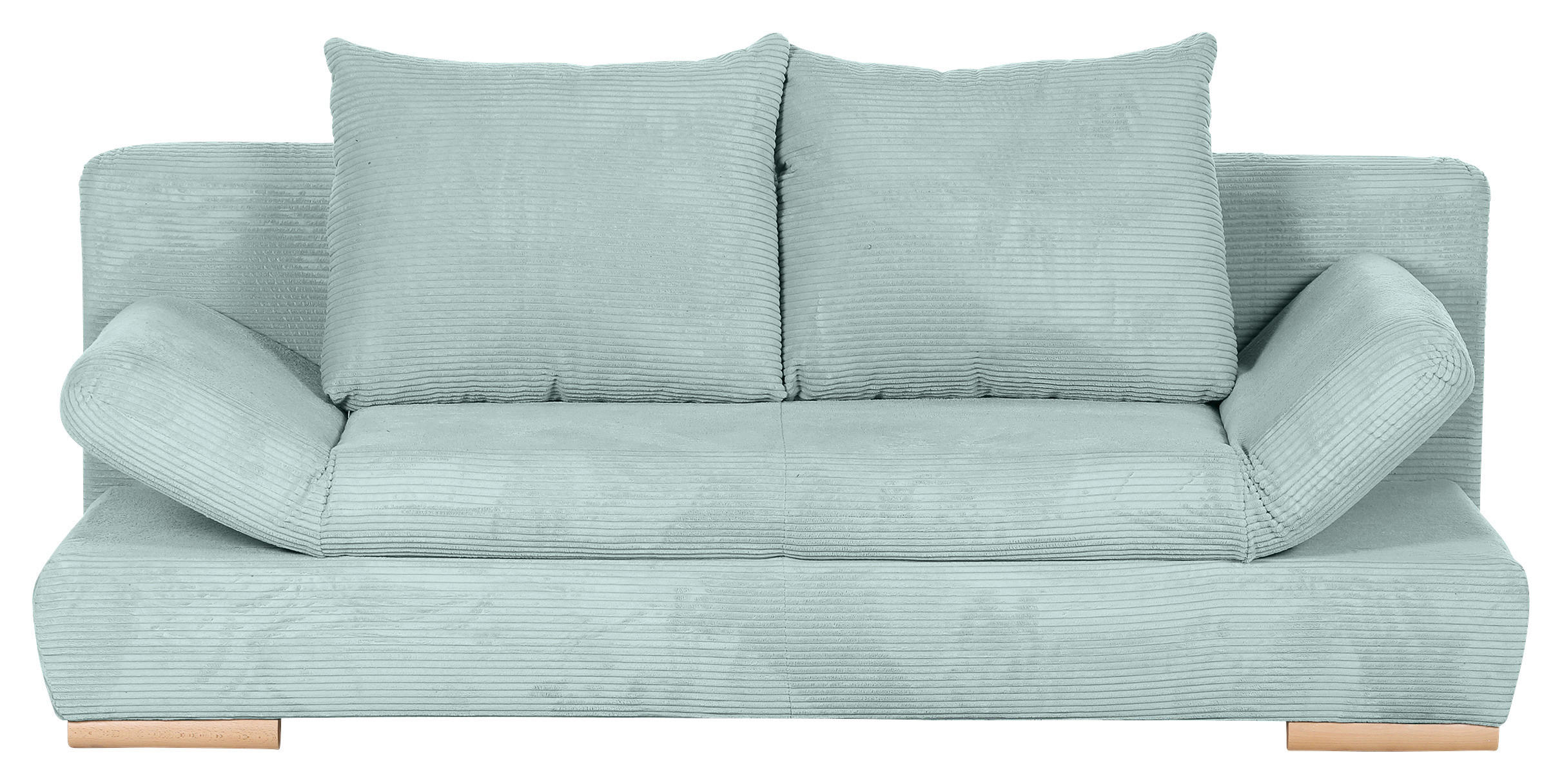 BÄDDSOFFA i manchester mintgrön  - mintgrön/naturfärgad, Klassisk, trä/textil (200/75/92cm) - Livetastic