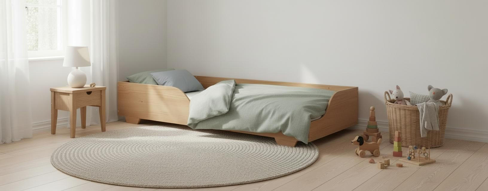 BODENBETT 90/200 cm  in Honig  - Honig, MODERN, Holz (90/200cm) - MID.YOU