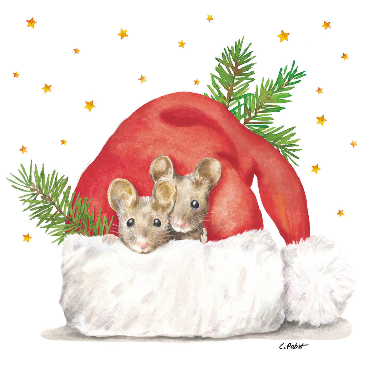 SERVIETTE  17.5/17,5 cm   - Multicolor, Basics, Papier (17.5/17,5cm)