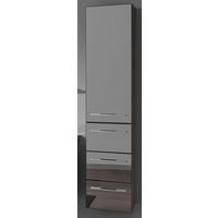 MAGASSZEKRÉNY 35/168/30,7 cm  - grafitszürke/szürke, Basics, faalapú anyag/Üveg (35/168/30,7cm) - Leonardo