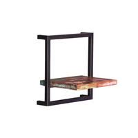 WANDREGAL 35/35/25 cm  - Multicolor/Schwarz, Design, Holz/Metall (35/35/25cm) - MID.YOU