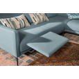 ECKSOFA in Flachgewebe, Struktur Hellblau  - Anthrazit/Hellblau, Design, Textil/Metall (254/230cm) - Ambiente